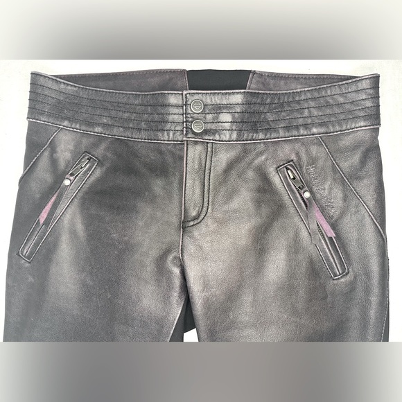 Harley Davidson Women’s Genuine Cowhide Leather Riding Pants, Size 8 - Picture 4 of 8
